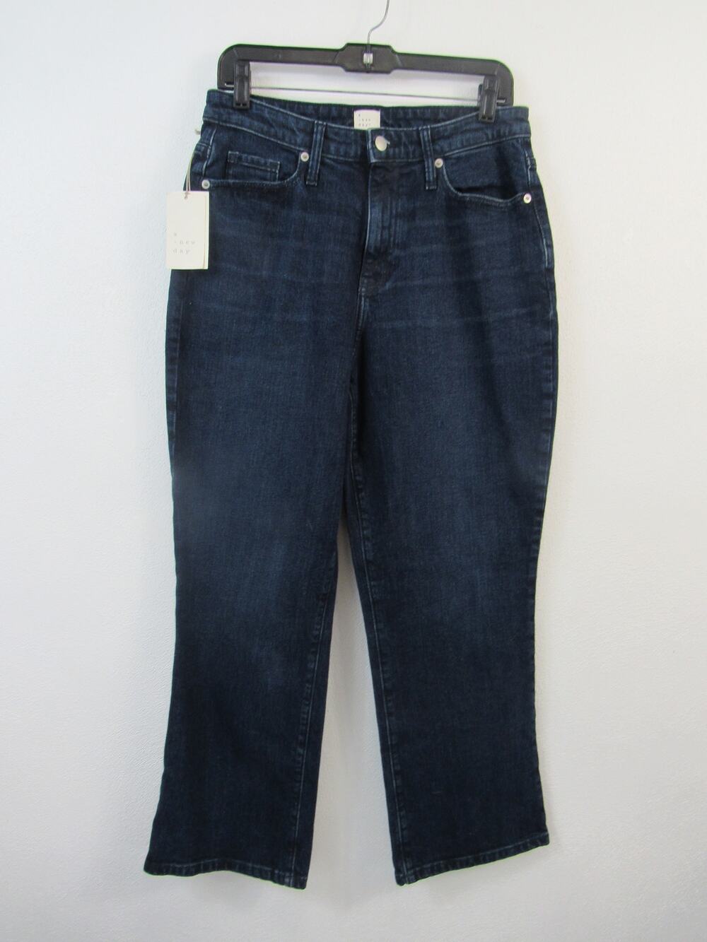 NWT A New Day Dark Blue Denim Jeans Straight Leg Boot Cut Casual Pants